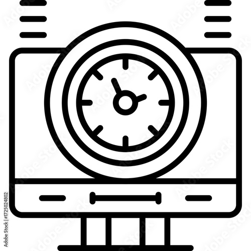 Working Time Icon Vector Element