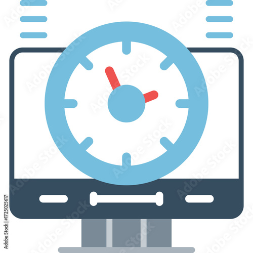 Working Time Icon Vector Element