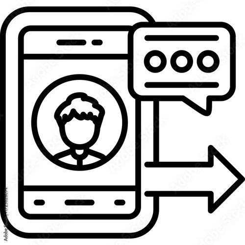 Video Chat Icon Vector Element