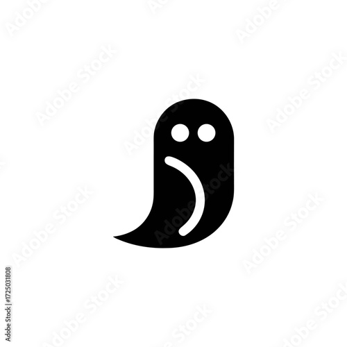 Melancholy Specter A Gloomy Ghost Vector Illustration