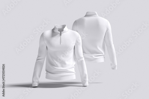 Front and back view sweatshit for mockup 