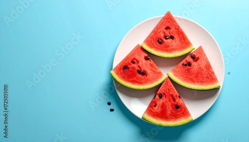 Watermelon slices on a plate (1)