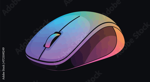 Vibrant wireless mouse with sleek design for modern office and creative projects