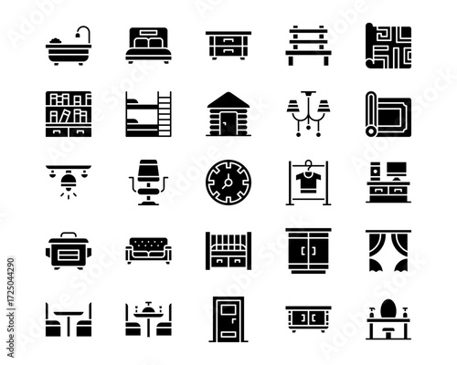 Interior Line Vector Icons
