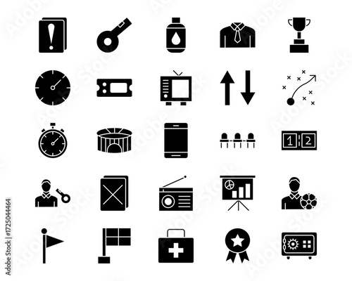 Soccer Line Vector Icons