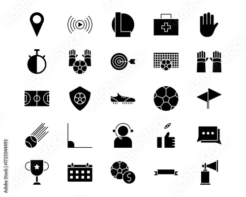 Soccer Line Vector Icons