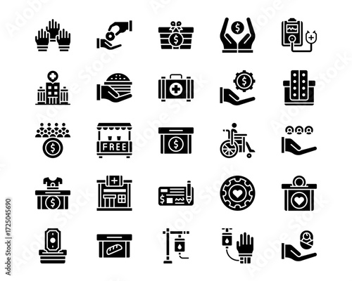 Donations Line Vector Icons