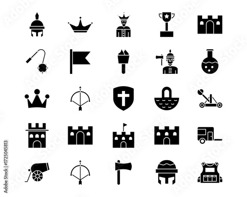 Medieval Line Vector Icons