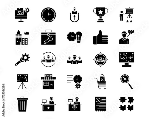 Business and Finance Line Vector Icons