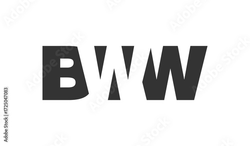 BWW logo design. Initial letter B W W bold font style for tech startups, consulting, corporate branding. Creative company name, headlines typography identity, trendy logotype.