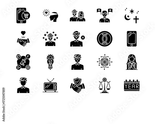 Generation Gap Line Vector Icons
