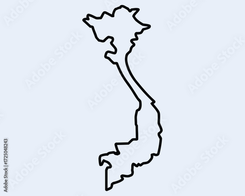 Vietnam's Distinctive Outline A Nation Defined by Its Geography, Rich History and Culture in Southeast Asia a Country Steeped in Tradition