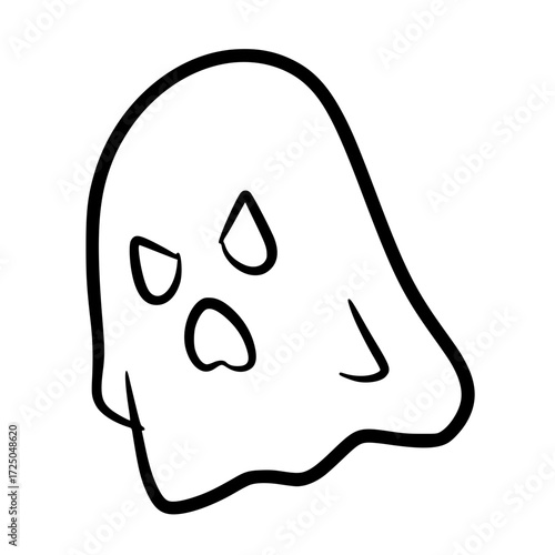 Angry expression cartoon ghost illustration drawing