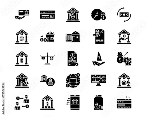 Banking Line Vector Icons