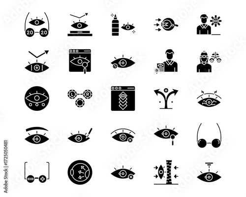 Optometrist Line Vector Icons
