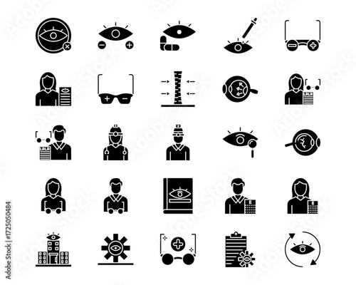 Optometrist Line Vector Icons
