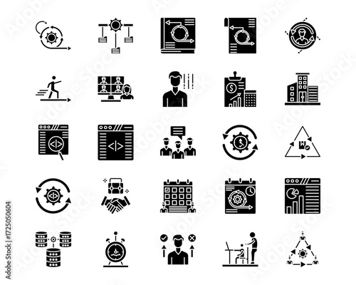 Agile Line Vector Icons