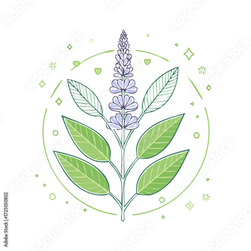 Lavender wreath circle