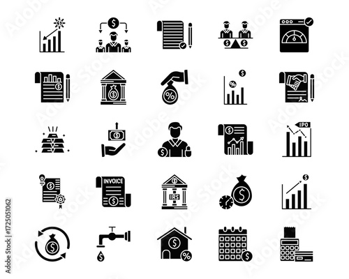 Finance Line Vector Icons