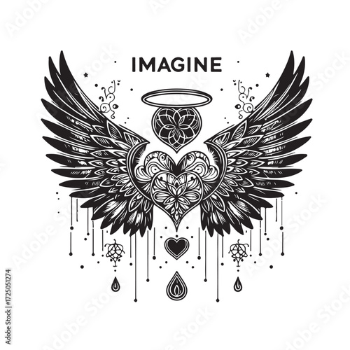 Angel Wings Vector | Decorative Wing Illustration Set”