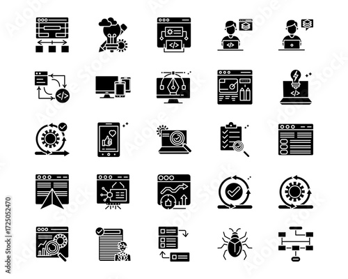 UX and UI Line Vector Icons