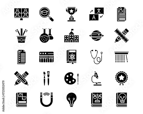 Education Line Vector Icons