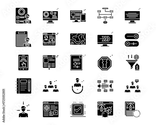 UX and UI Line Vector Icons
