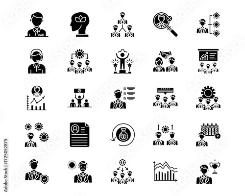 Business People Line Vector Icons