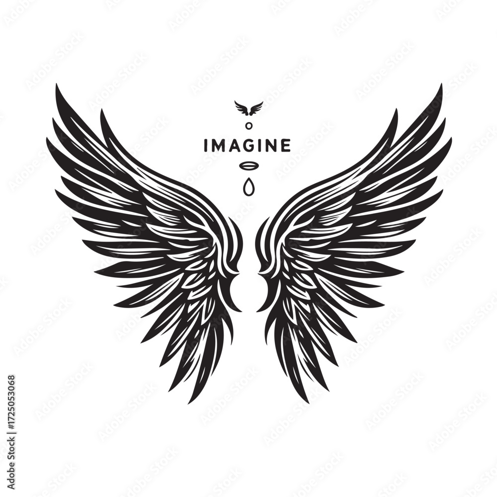 Obraz premium Angel Wings Vector | Decorative Wing Illustration Set”