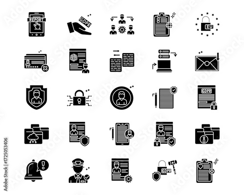 GDPR Line Vector Icons