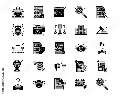 GDPR Line Vector Icons