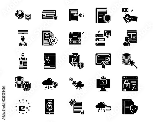 GDPR Line Vector Icons