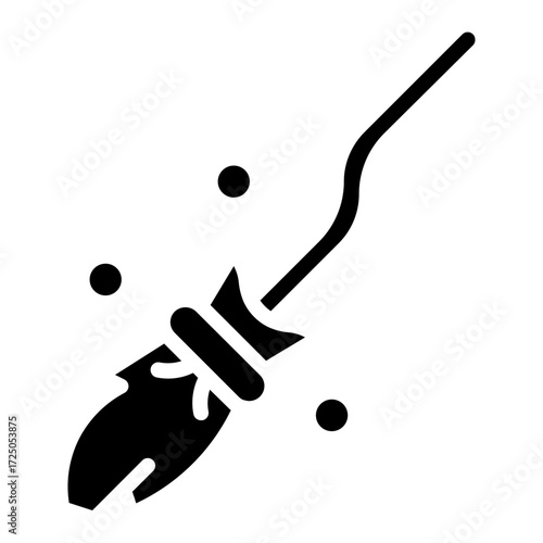 Broomstick. This is a vector single icon with a solid style. It is suitable for various purposes, including website design, mobile app design, and logo design.