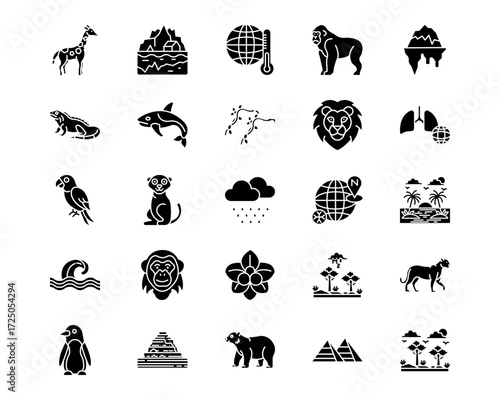 In The Wild Line Vector Icons