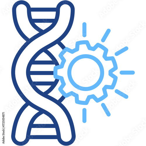 Genetic Engineering line color icon