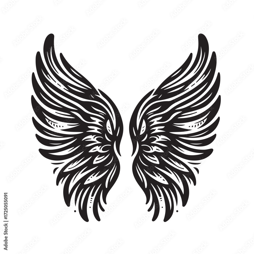 Fototapeta premium Angel Wings Vector | Decorative Wing Illustration Set”