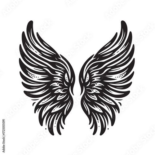 Angel Wings Vector | Decorative Wing Illustration Set”