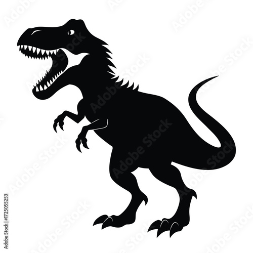 Vibrant and colorful tyrannosaurus rex dinosaur illustration for children