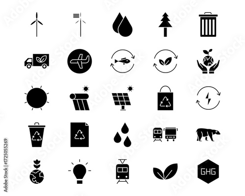 Earth Day Line Vector Icons