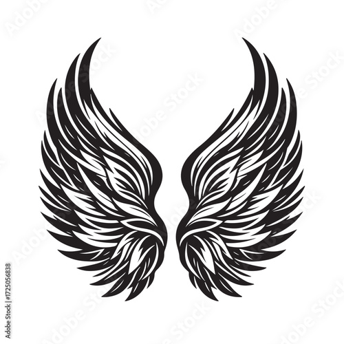 Angel Wings Vector | Decorative Wing Illustration Set”