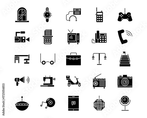 Retro Line Vector Icons