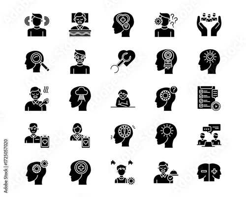 Psychology Line Vector Icons