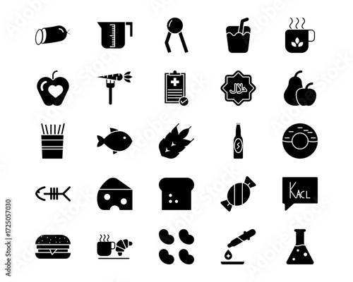 Nutrition Line Vector Icons