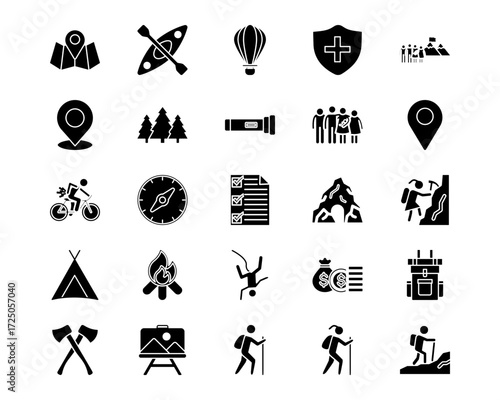 Adventure Line Vector Icons