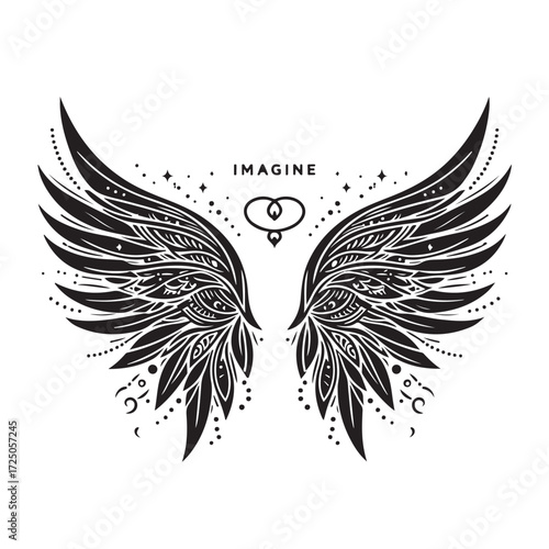 Angel Wings Vector | Decorative Wing Illustration Set”