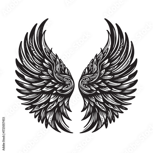 Angel Wings Vector | Decorative Wing Illustration Set”