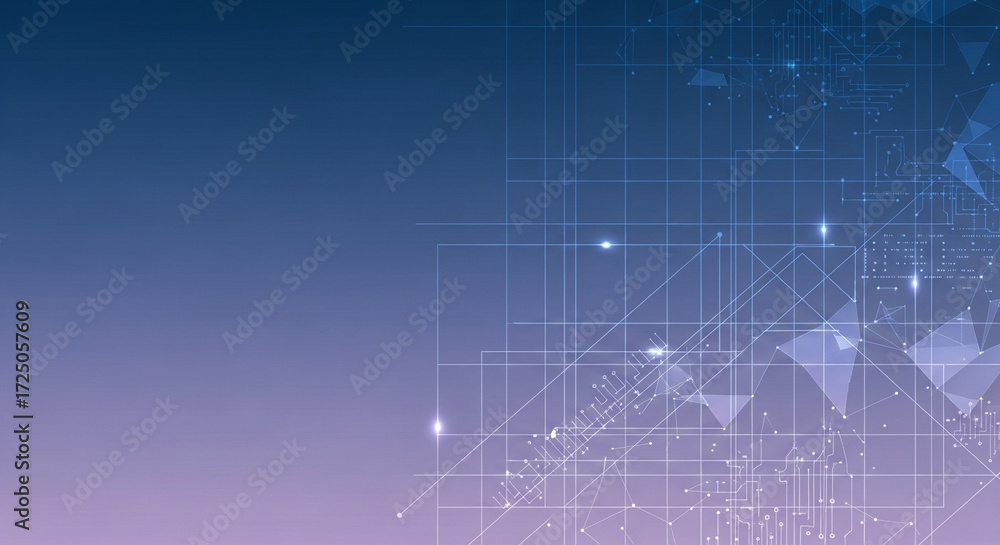 Obraz premium Futuristic Grid Landscape with Neon Lights