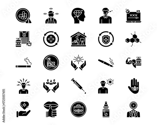Addiction Line Vector Icons