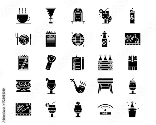 Bar Line Vector Icons