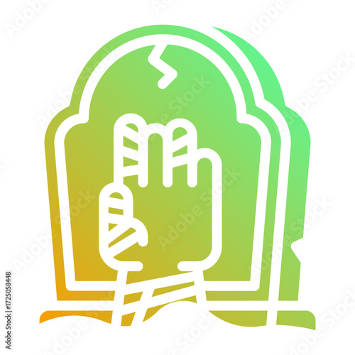 Graveyard. This is a vector single icon with a solid gradient style. It is suitable for various purposes, including website design, mobile app design, and logo design.